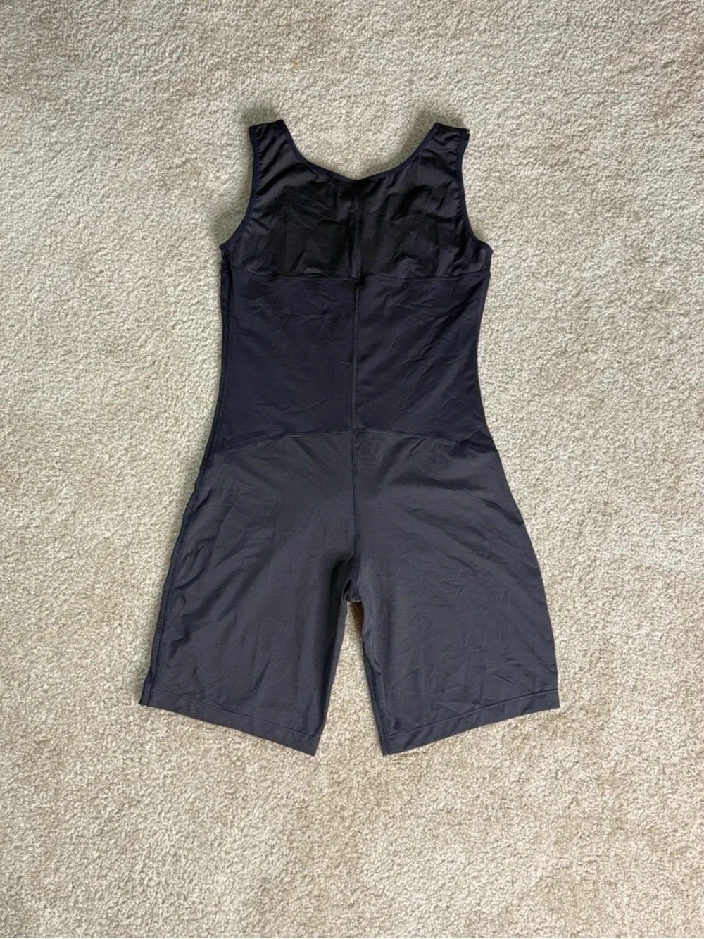 Men's Black Compression Body Shaper with Front Zipper